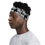 Black And White Sheep Pattern Print Sports Headband