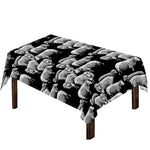 Black And White Sheep Pattern Print Tablecloth
