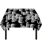 Black And White Sheep Pattern Print Tablecloth