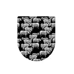 Black And White Sheep Pattern Print Toilet Lid Cover