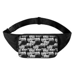 Black And White Sheep Pattern Print Waist Bag