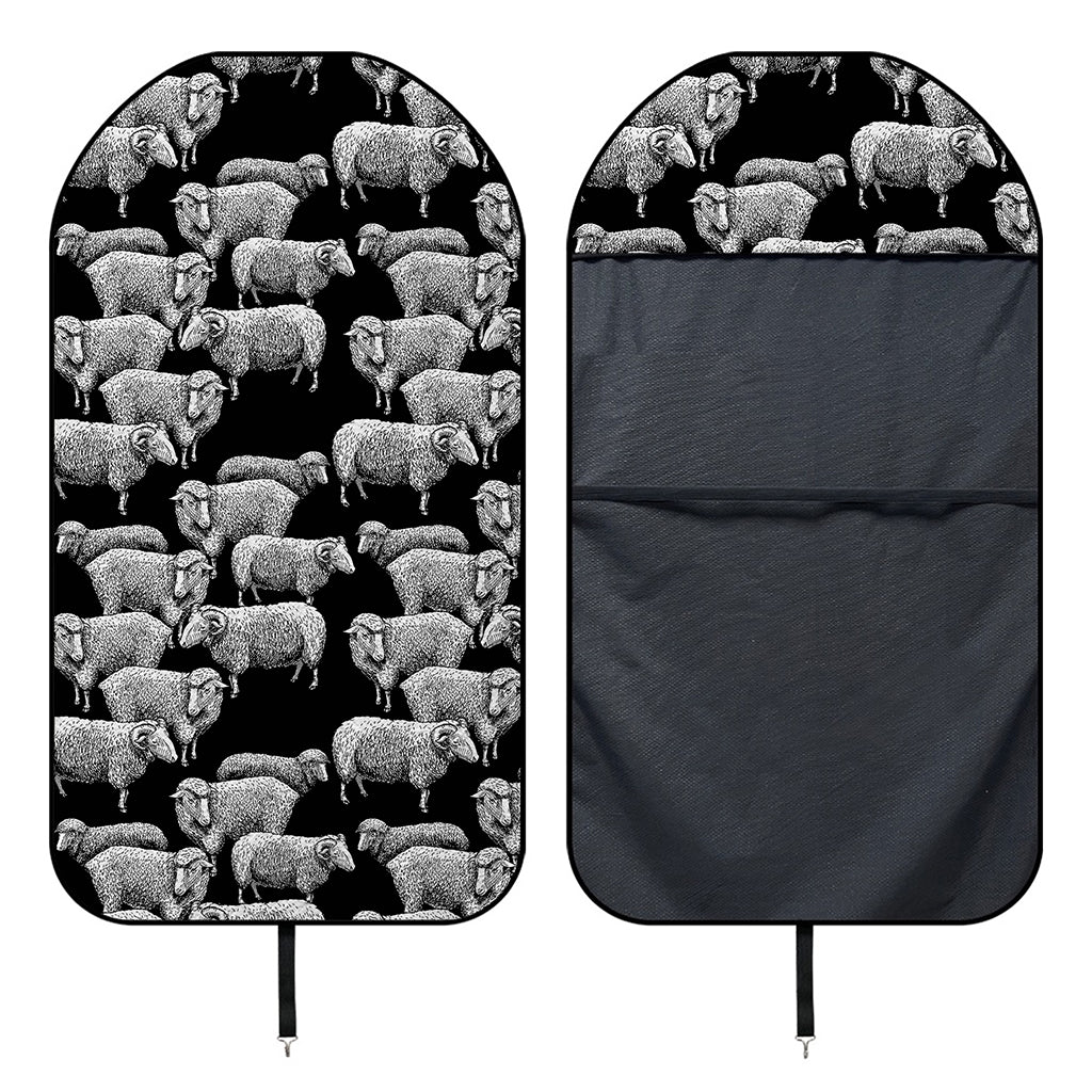 Black And White Sheep Pattern Print Waterproof Car Seat Cover