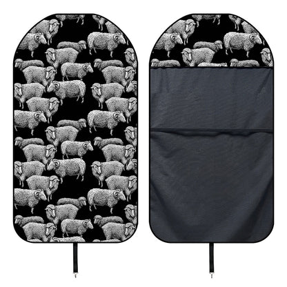Black And White Sheep Pattern Print Waterproof Car Seat Cover
