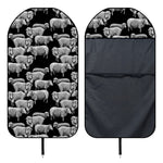 Black And White Sheep Pattern Print Waterproof Car Seat Cover