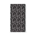 Black And White Skeleton Pattern Print Baby Crib Sheet