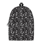 Black And White Skeleton Pattern Print Backpack