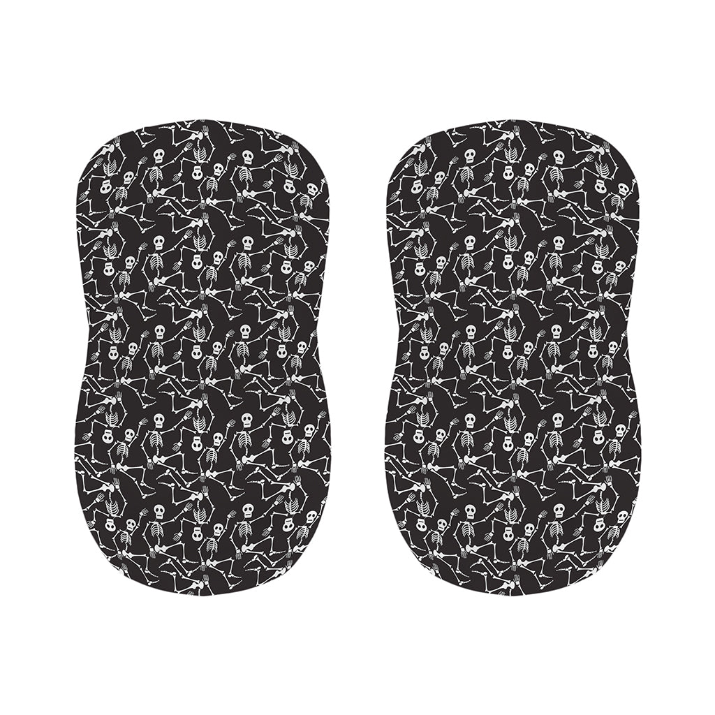 Black And White Skeleton Pattern Print Bar Stool Covers