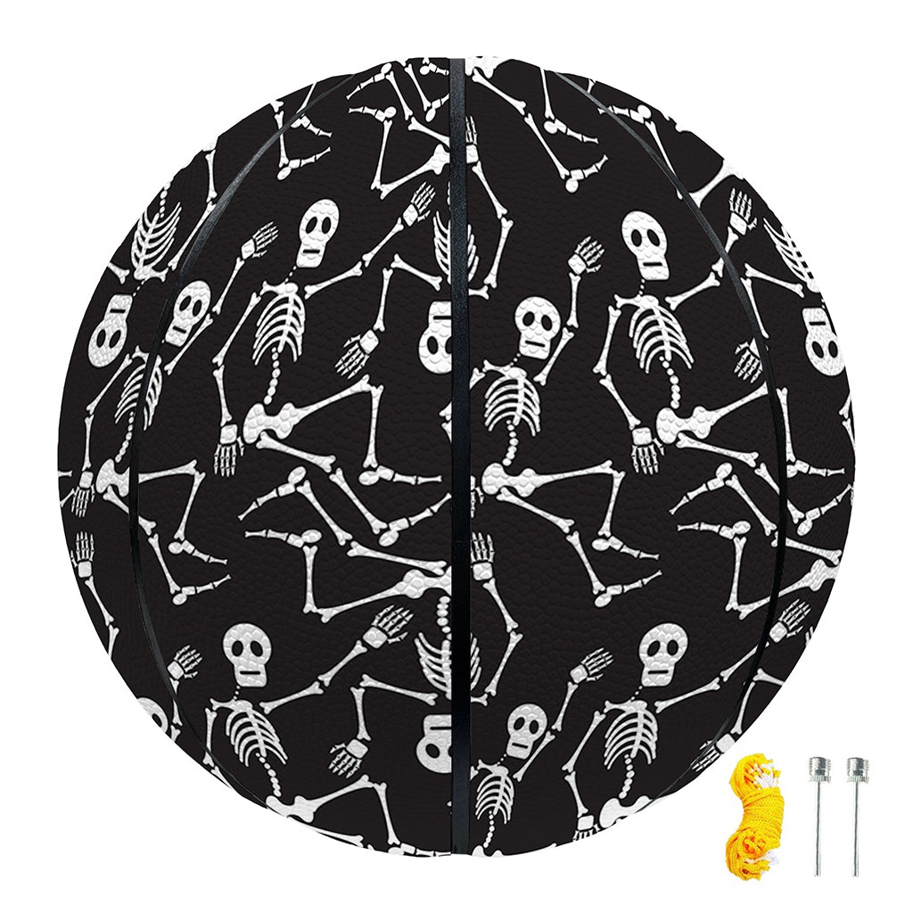 Black And White Skeleton Pattern Print Basketball