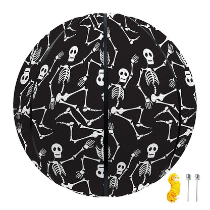 Black And White Skeleton Pattern Print Basketball