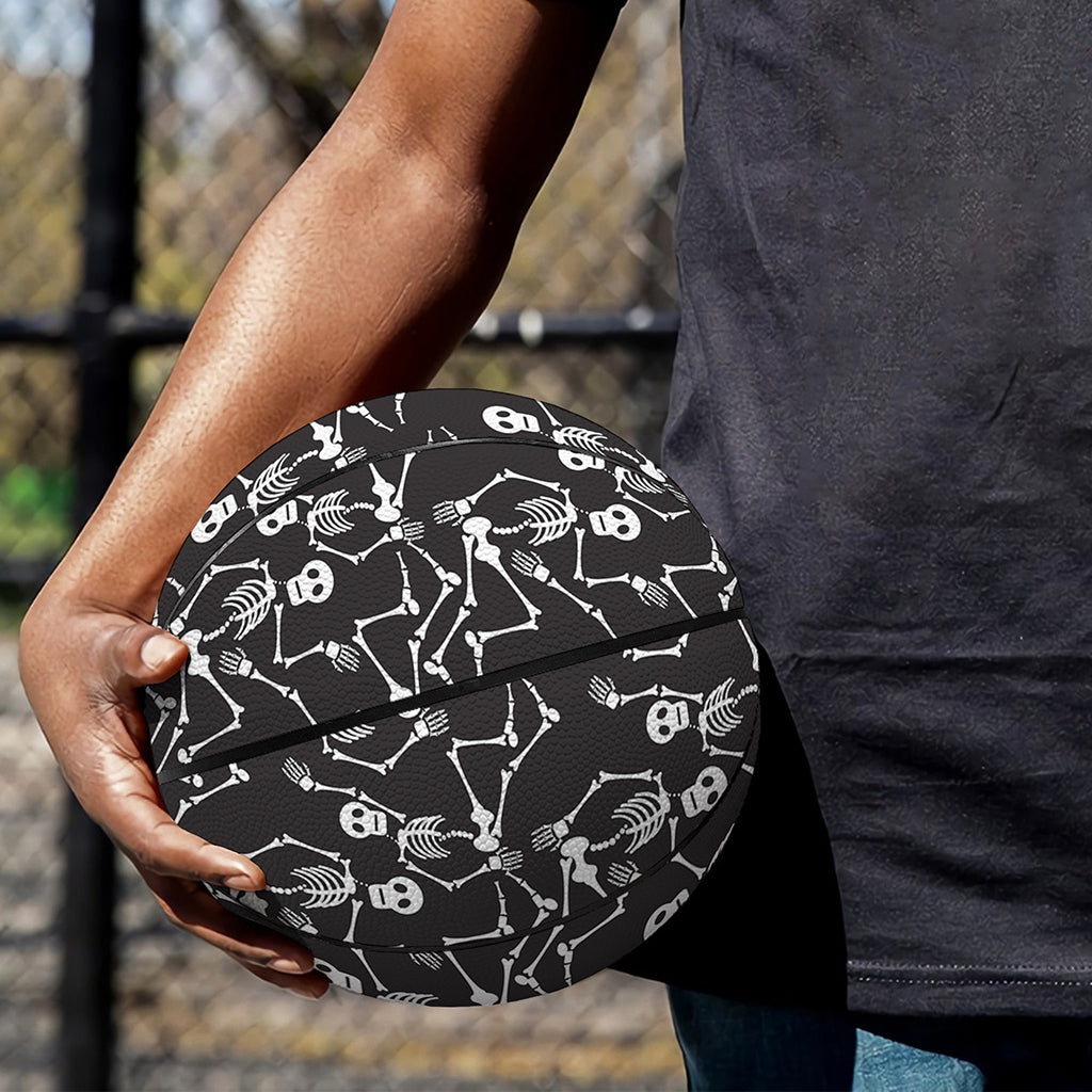Black And White Skeleton Pattern Print Basketball