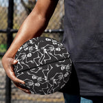 Black And White Skeleton Pattern Print Basketball