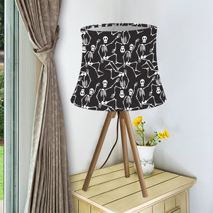 Black And White Skeleton Pattern Print Bell Lamp Shade