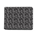 Black And White Skeleton Pattern Print Bifold Wallet
