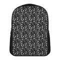 Black And White Skeleton Pattern Print Casual Backpack