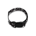 Black And White Skeleton Pattern Print Dog Collar
