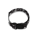 Black And White Skeleton Pattern Print Dog Collar