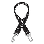 Black And White Skeleton Pattern Print Dog Seat Belt