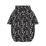 Black And White Skeleton Pattern Print Dog Zip Up Hoodie