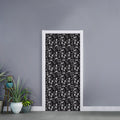 Black And White Skeleton Pattern Print Door Sticker