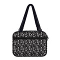 Black And White Skeleton Pattern Print Double Strap Bible Bag