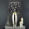 Black And White Skeleton Pattern Print Drum Lamp Shade