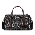 Black And White Skeleton Pattern Print Duffel Bag