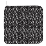 Black And White Skeleton Pattern Print Hand Towel