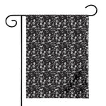 Black And White Skeleton Pattern Print House Flag