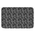 Black And White Skeleton Pattern Print Indoor Door Mat