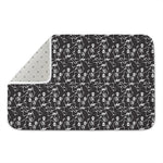 Black And White Skeleton Pattern Print Indoor Door Mat