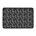 Black And White Skeleton Pattern Print Kitchen Mat