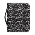 Black And White Skeleton Pattern Print Leather Bible Cover