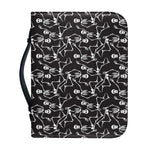 Black And White Skeleton Pattern Print Leather Bible Cover