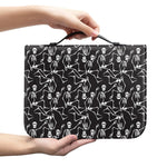 Black And White Skeleton Pattern Print Leather Bible Cover