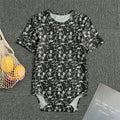 Black And White Skeleton Pattern Print Men's Bodysuit