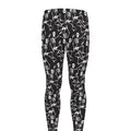 Black And White Skeleton Pattern Print Men's Leggings
