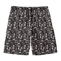 Black And White Skeleton Pattern Print Men's Swim Trunks