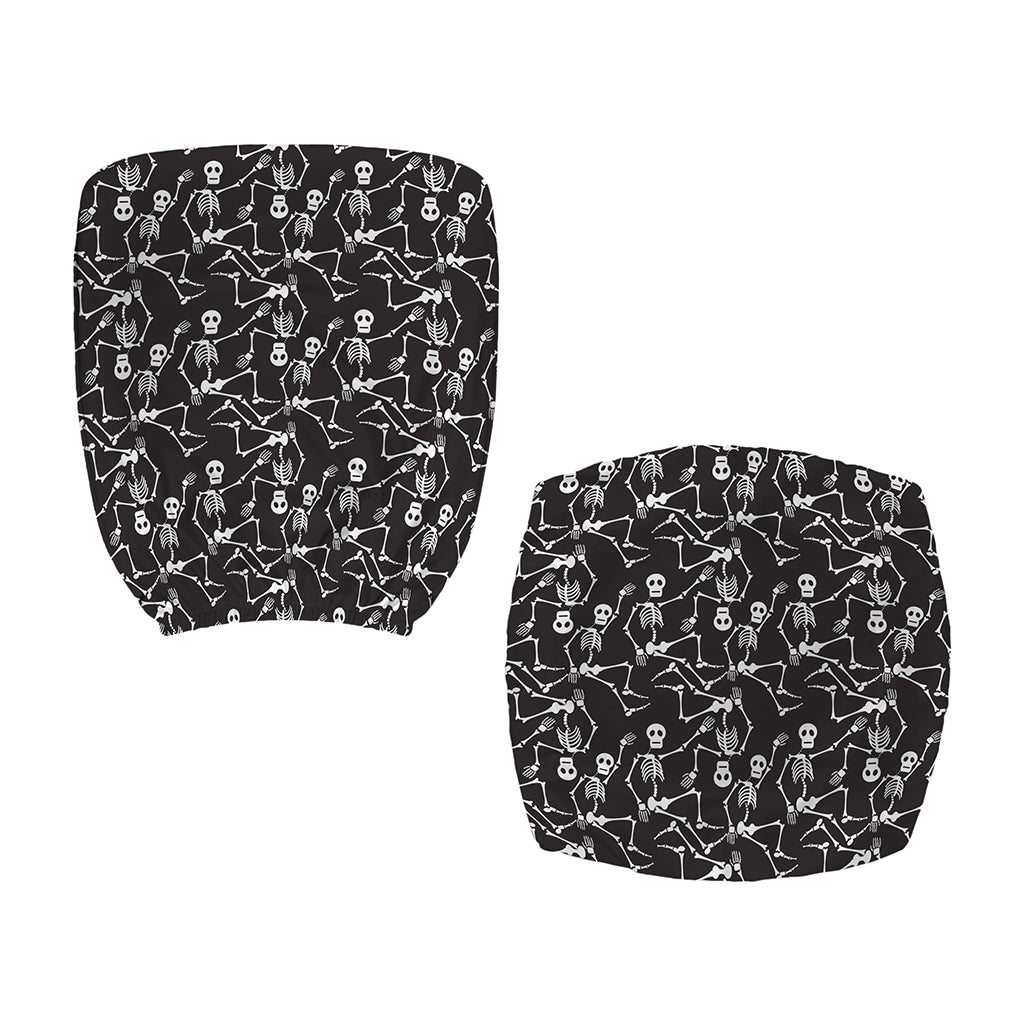 Black And White Skeleton Pattern Print Office Chair Cover