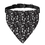 Black And White Skeleton Pattern Print Over The Collar Dog Bandana