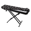 Black And White Skeleton Pattern Print Piano Keyboard Cover
