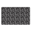 Black And White Skeleton Pattern Print Polyester Doormat