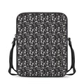 Black And White Skeleton Pattern Print Rectangular Crossbody Bag