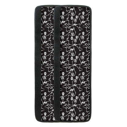 Black And White Skeleton Pattern Print Refrigerator Handle Covers