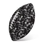 Black And White Skeleton Pattern Print Rugby Ball