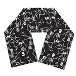 Black And White Skeleton Pattern Print Scarf