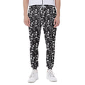 Black And White Skeleton Pattern Print Joggers