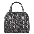 Black And White Skeleton Pattern Print Shoulder Handbag