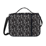 Black And White Skeleton Pattern Print Shoulder Strap Bible Bag