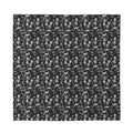 Black And White Skeleton Pattern Print Silk Bandana