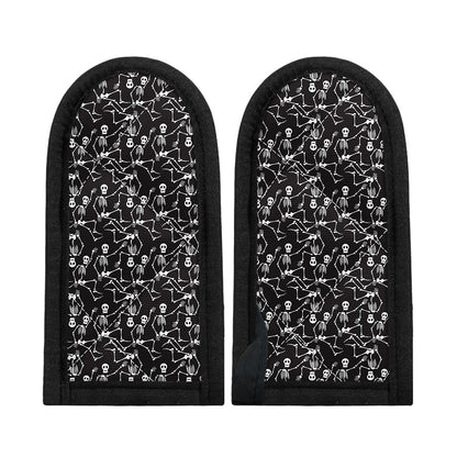 Black And White Skeleton Pattern Print Skillet Handle Cover